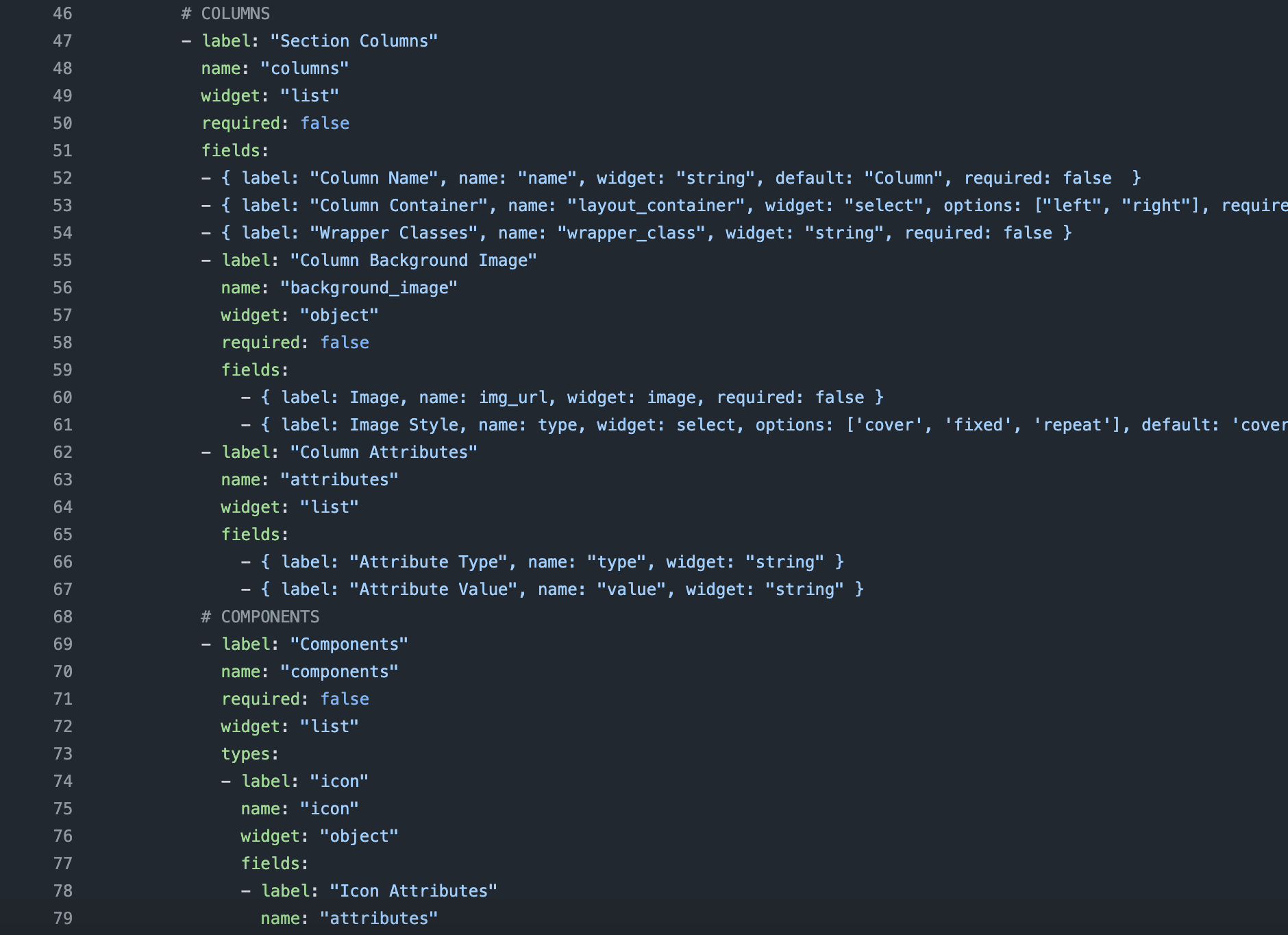 Config File for Netlify CMS