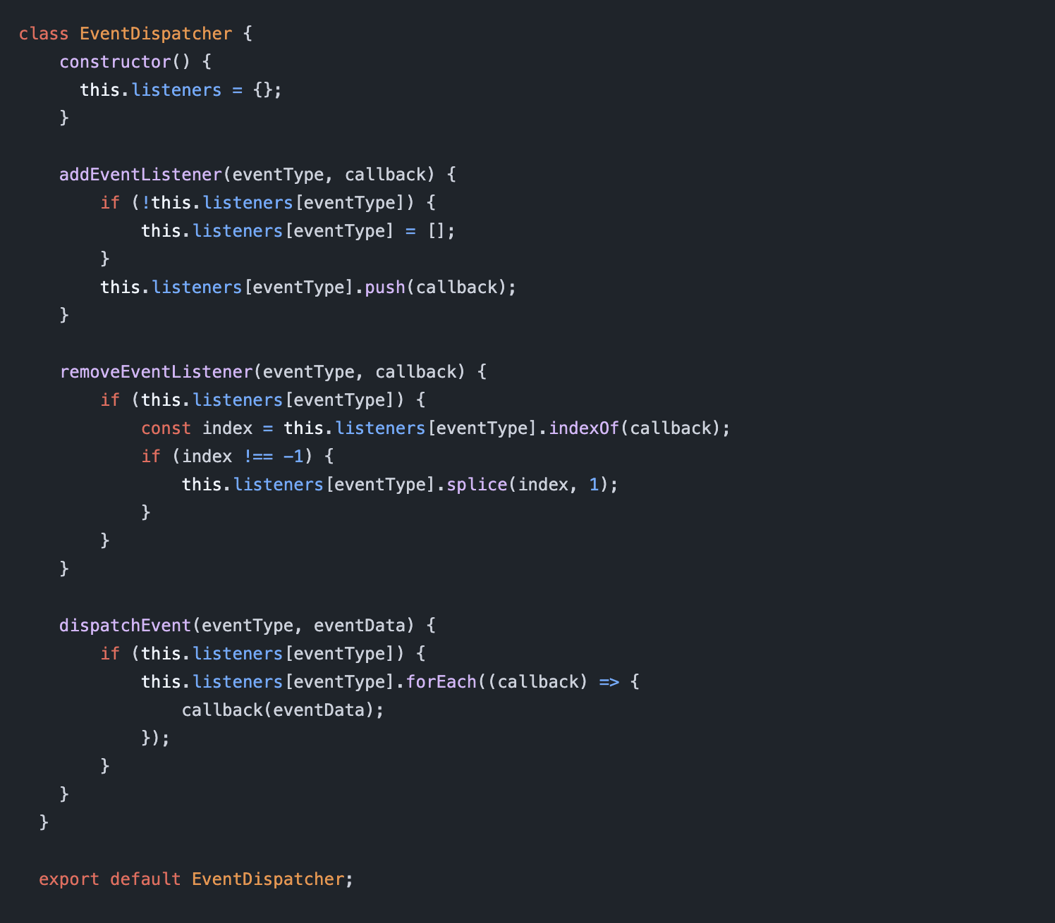Code example of brickartcreator's publish/subscribe class