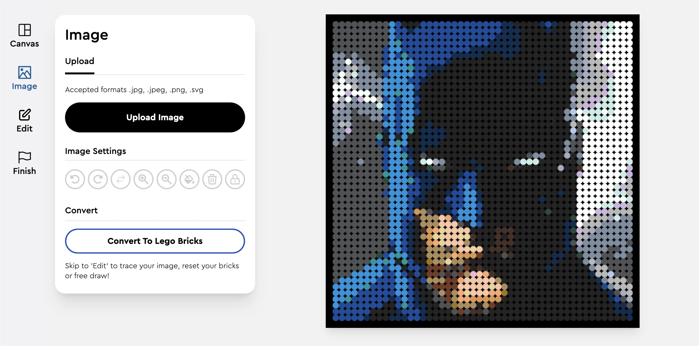 Brick Art Creator Convert Image page
